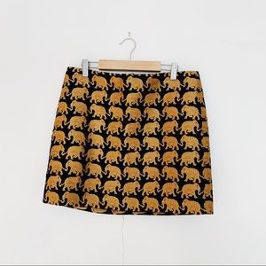 J Crew Metalic Gold Elephant Skirt